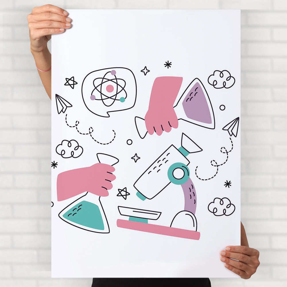 Scientific Doodles Poster