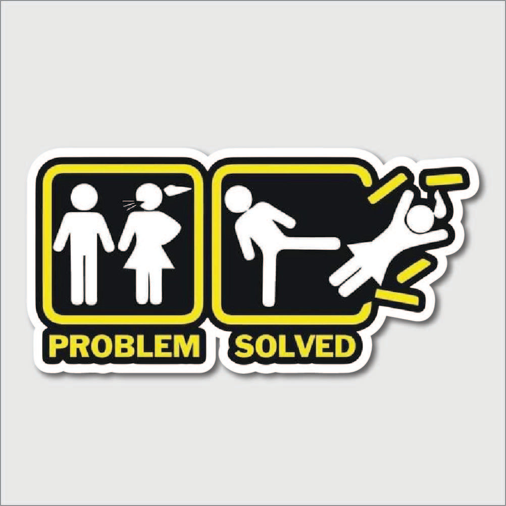 Problem Solved Sticker