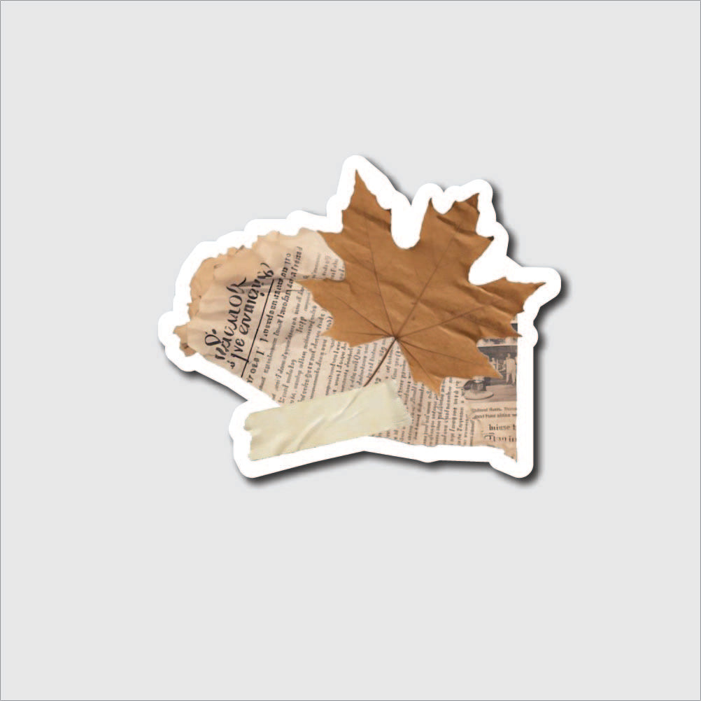 Brown Leaf Sticker