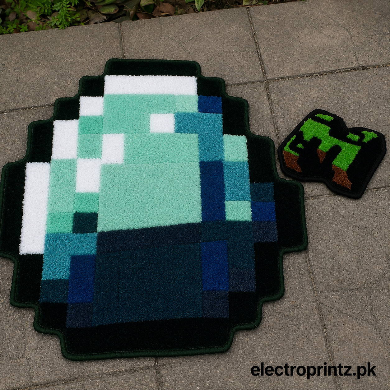 Minecraft Diamond Gaming Rug
