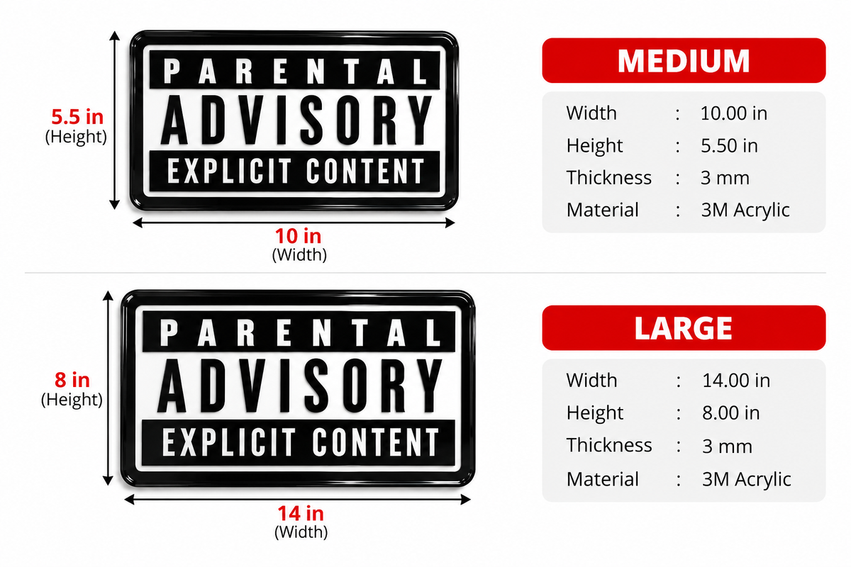 Explicit Content Acrylic Sign