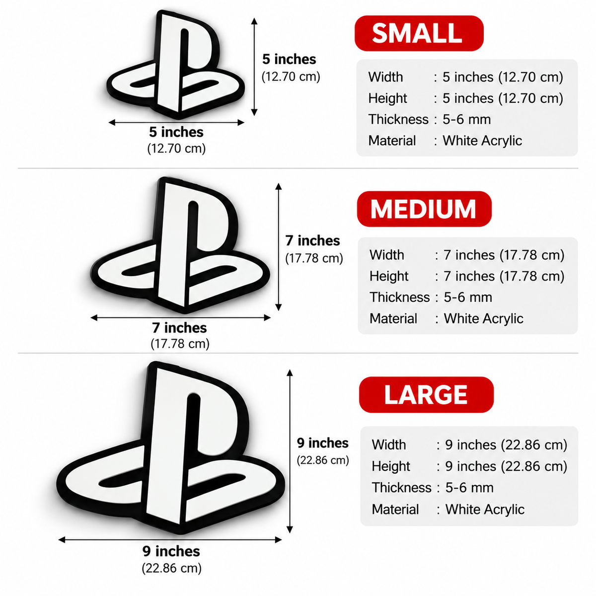 Playstation Acrylic Logo