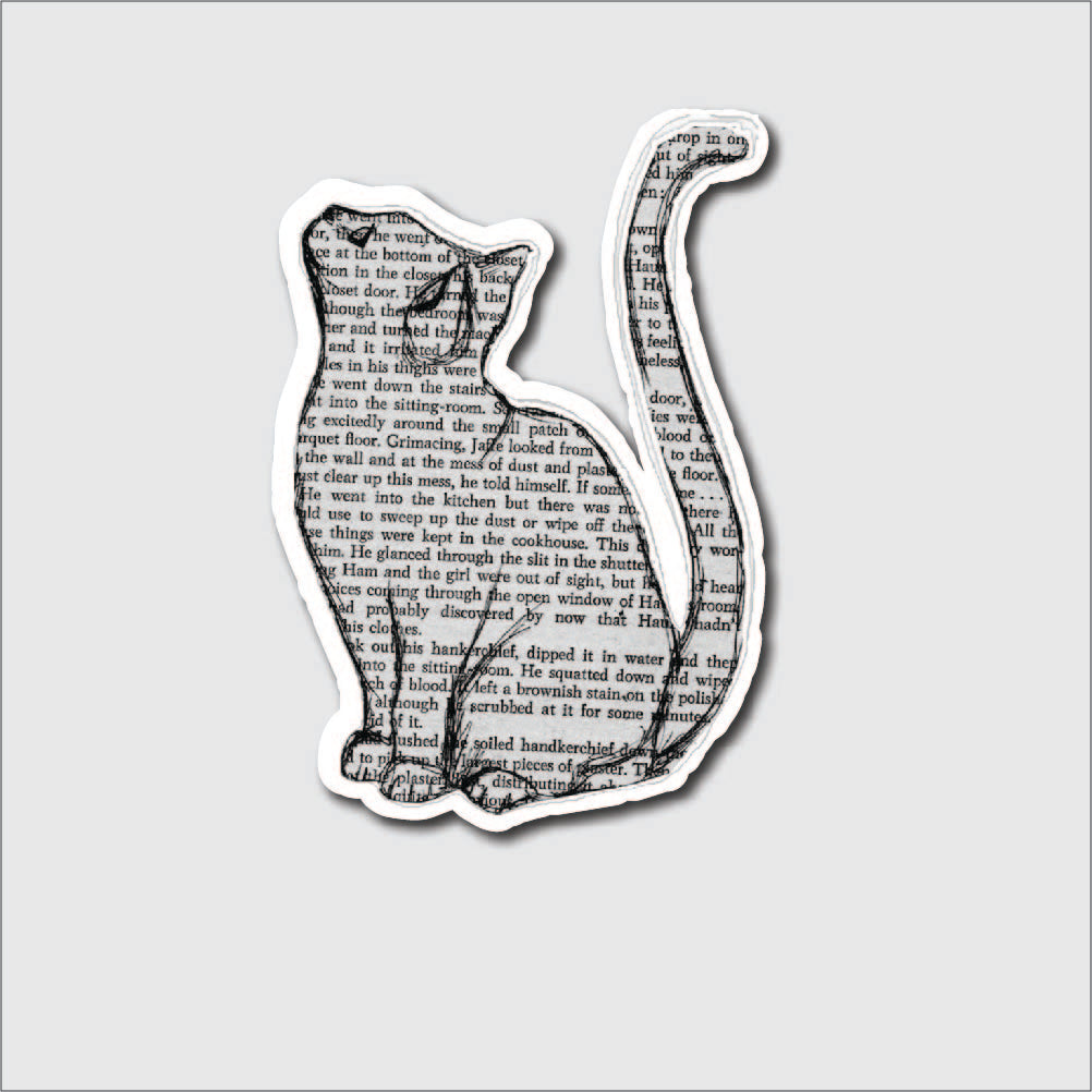 vintage cat sticker