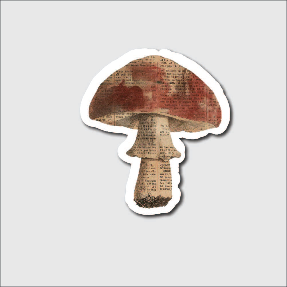 Vintage Mashroom Sticker