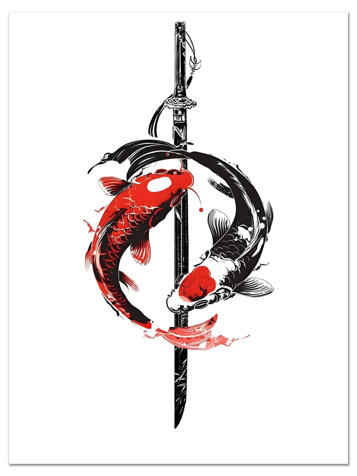 Ying & Yang Fishes Poster