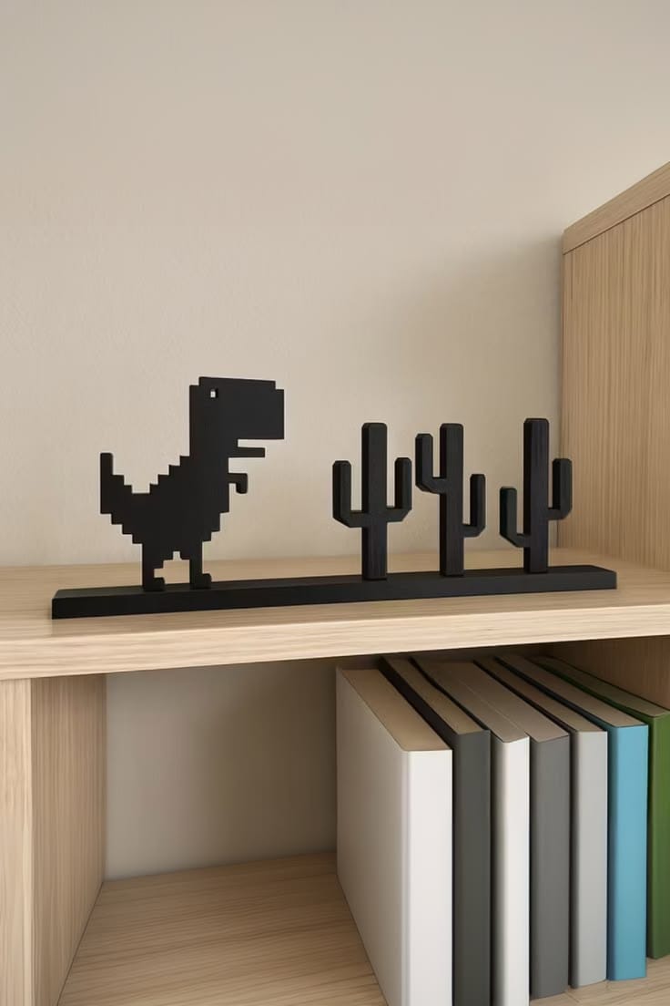 No Internet Dino Acrylic Sign