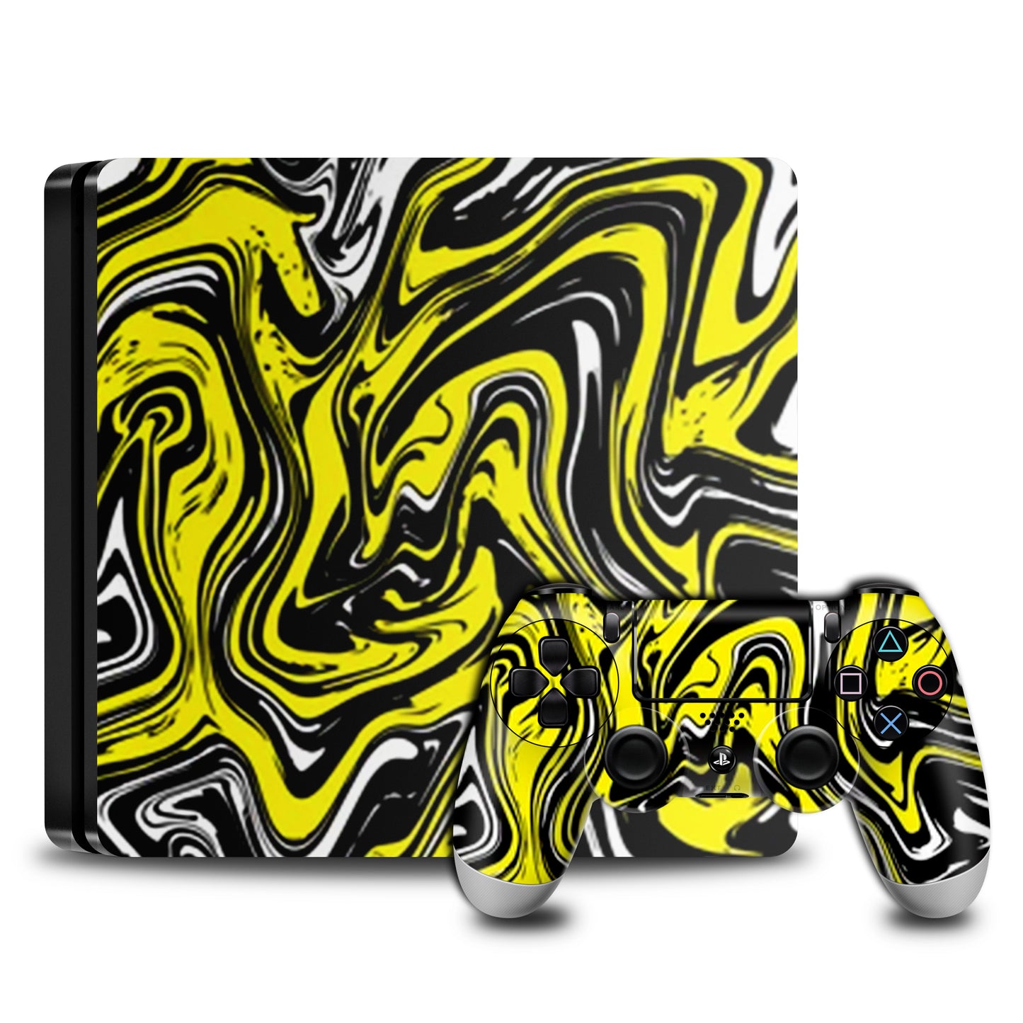 PS4-yellow-and-black-Console-and-Controller-combo
