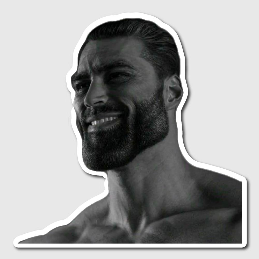 Giga Chad Sticker - sticker