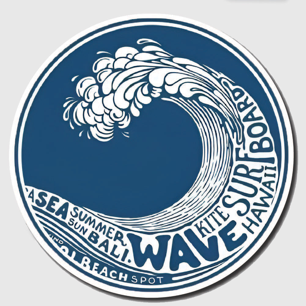 blue wave sticker