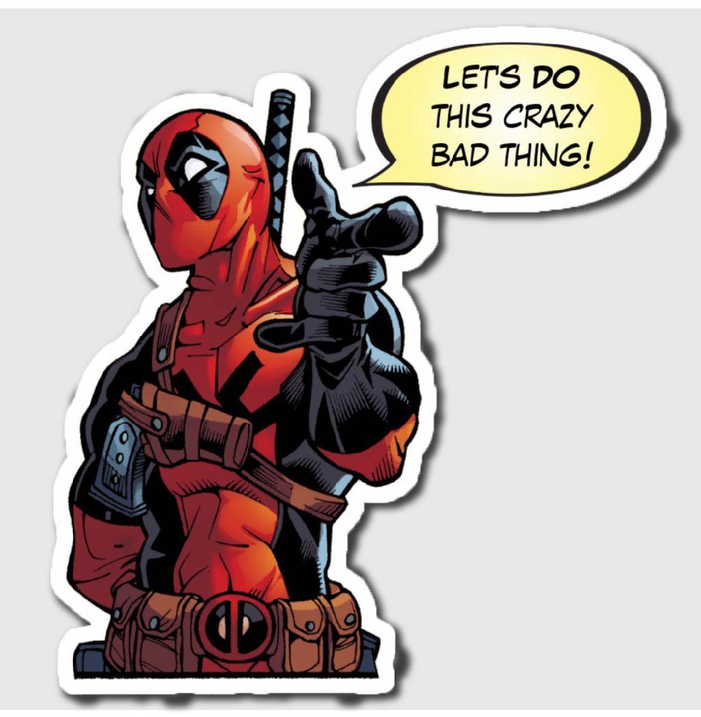 Deadpool Comic Sticker