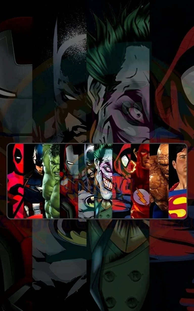 MARVEL VS DC | Movie Mousepads | Custom Mousepads | Large Desk Mat/Mousepads | In Pakistan