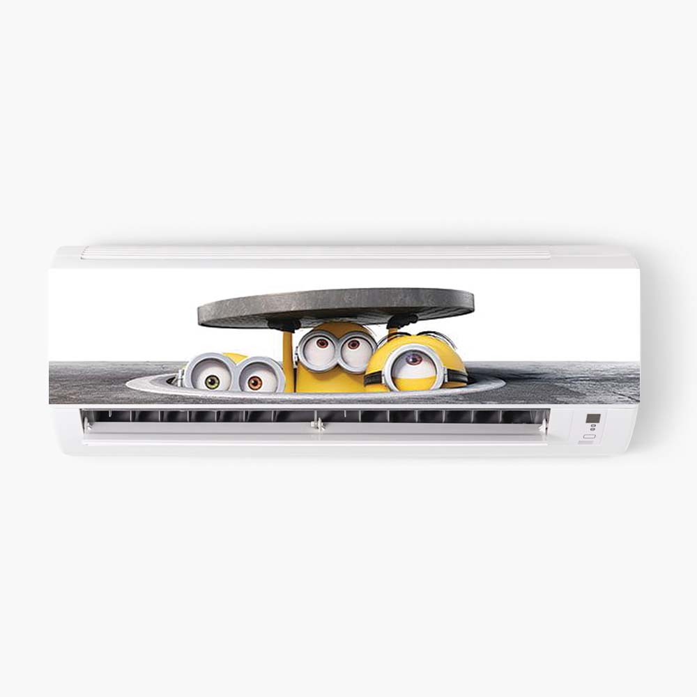 Minions Sneaking AC Sticker