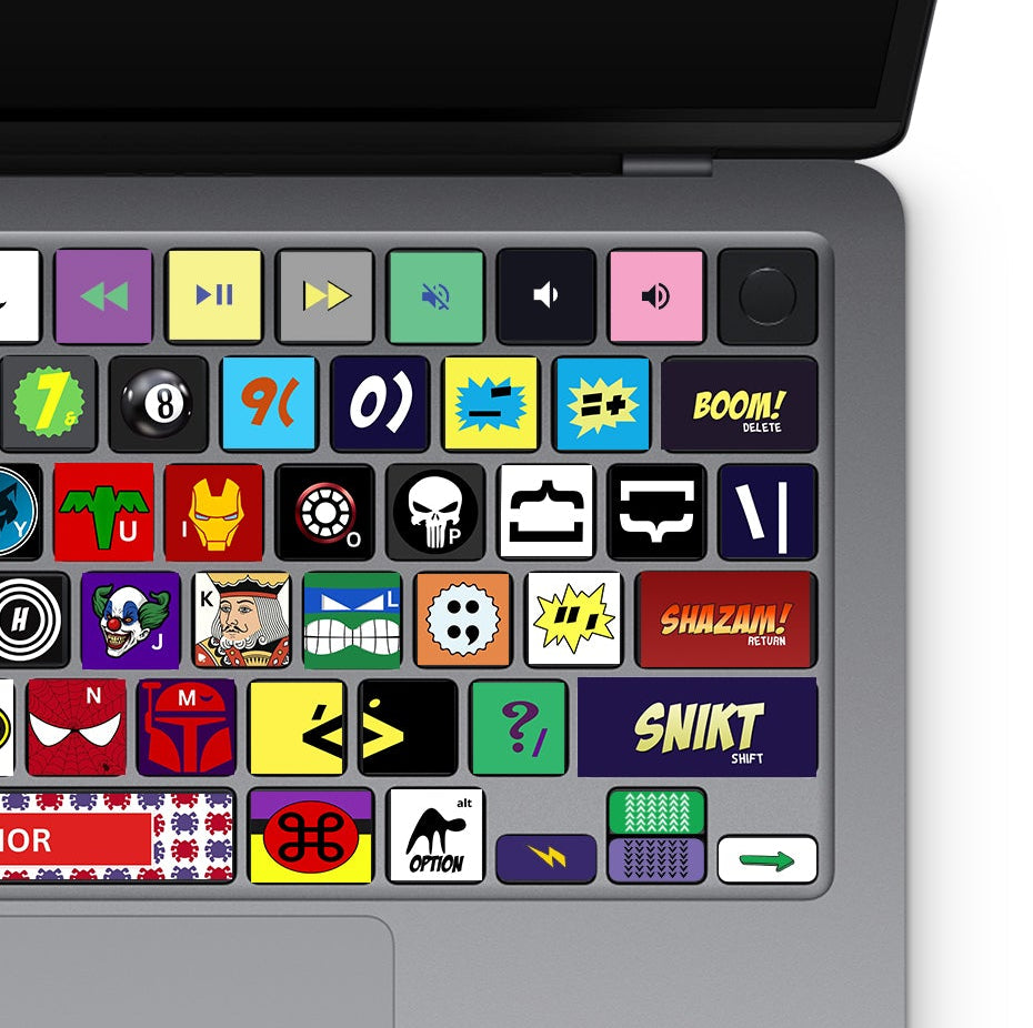 Marvel + DC Keyboard Stickers Pack