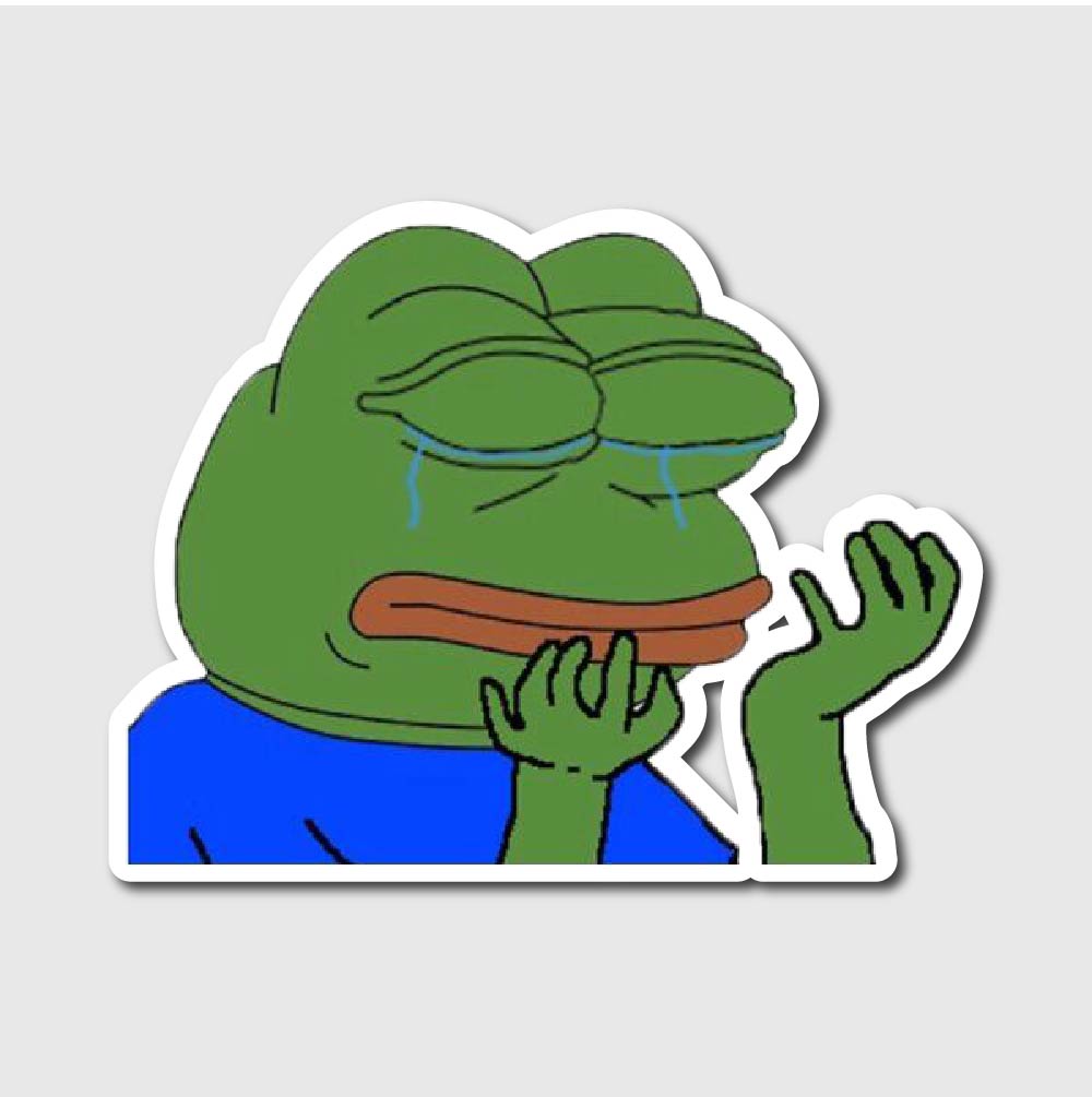 Crying Pepe Sticker
