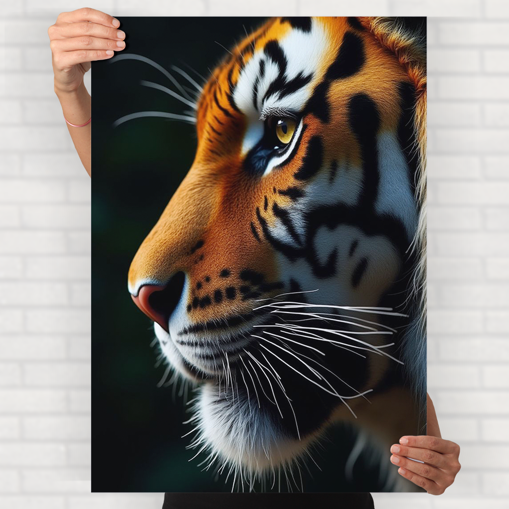 Close-Up Lion Poster