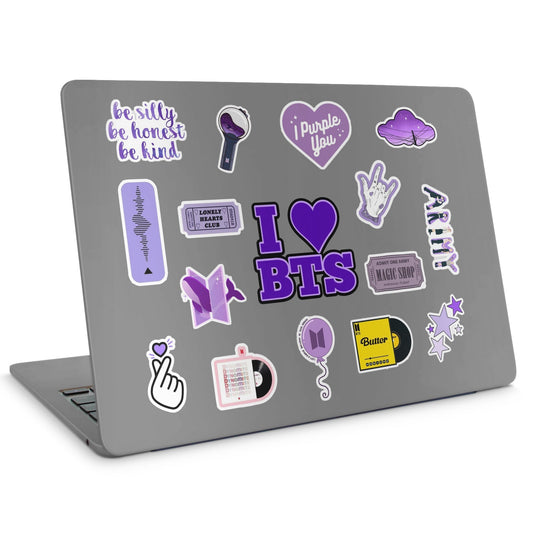 15 BTS Sticker pack - laptop top sticker set