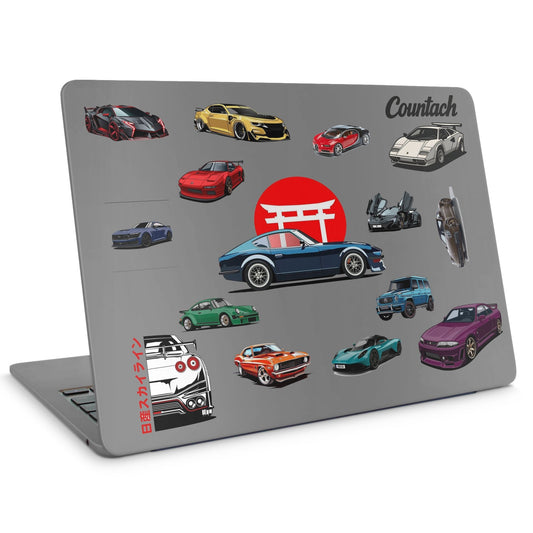 15 Car Sticker pack - laptop top sticker set