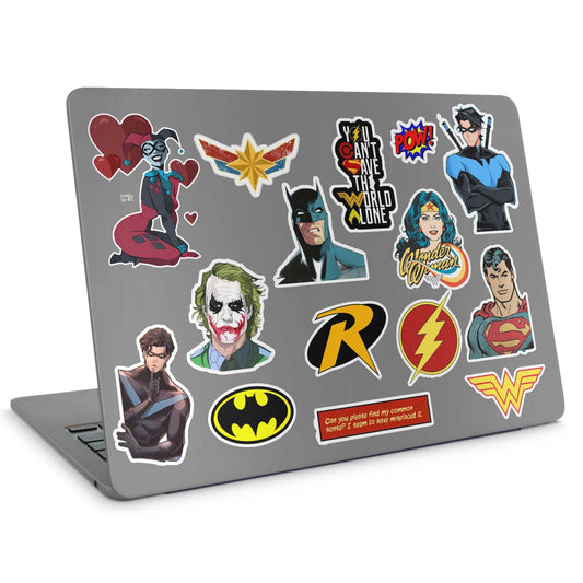 15 DC Sticker Pack - laptop top sticker set