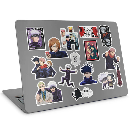 15 Jujutsu Kaisen Stickers Pack - laptop top sticker set