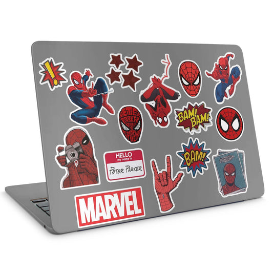 15 Spiderman Stickers Pack - laptop top sticker set
