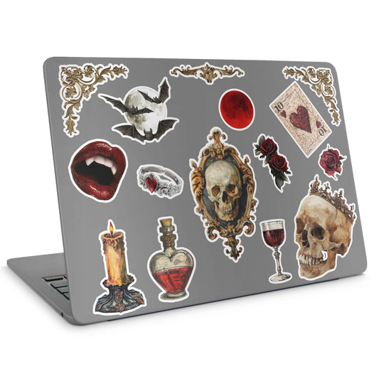 15 Vampire Stickers Pack - laptop top sticker set