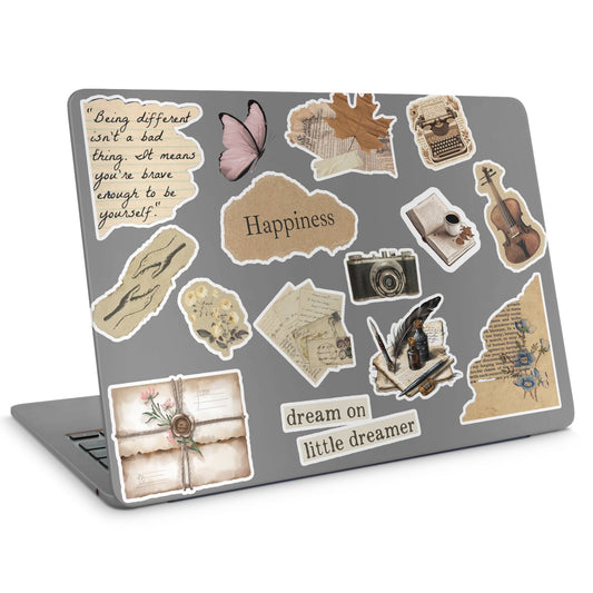 15 Vintage Sticker pack - laptop top sticker set