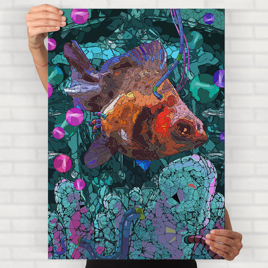 Abstract Fish Poster