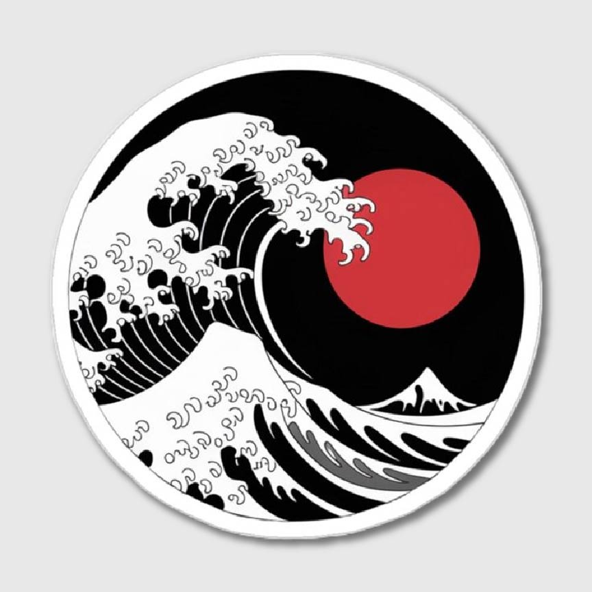 Japanese Wave Sticker