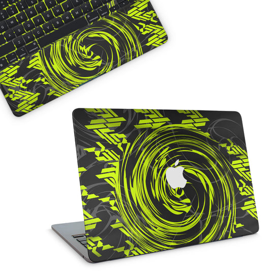 Green Swirl Macbook Skin