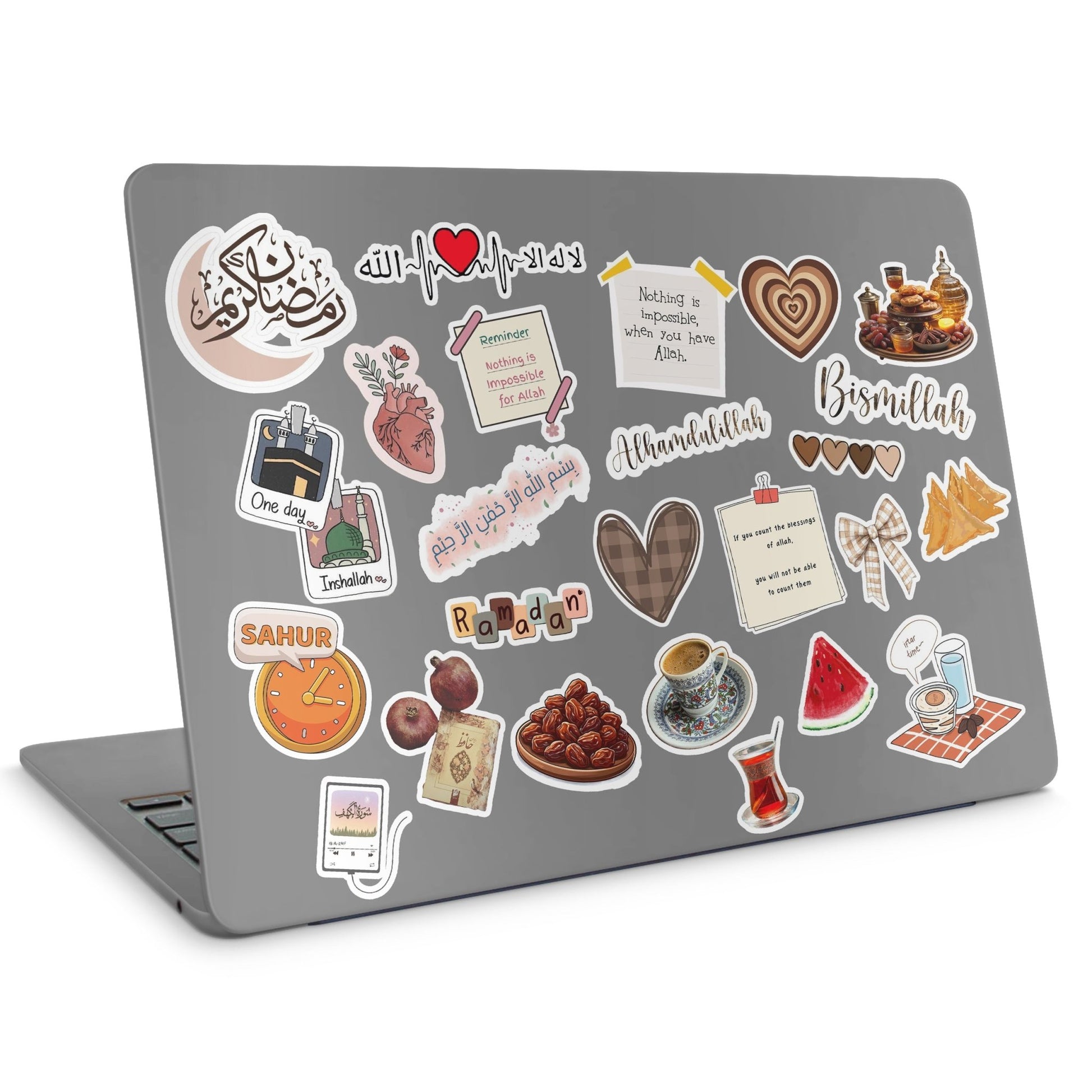 25 Ramadan Stickers Pack - laptop top sticker set