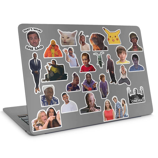 25 Universal Memes Sticker Pack - laptop top sticker set