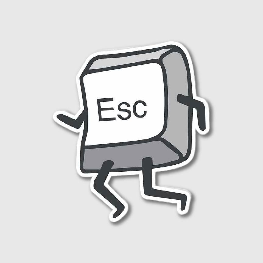 ESC Key Sticker