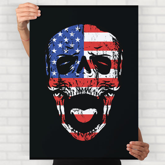 USA Skull Poster
