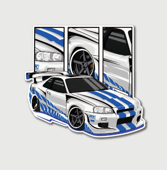 Nissan Skyline GTR Car Sticker