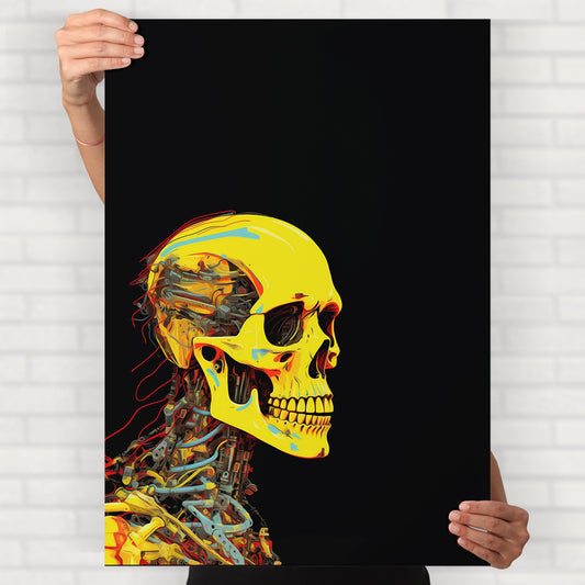 Electro Skeleton Poster