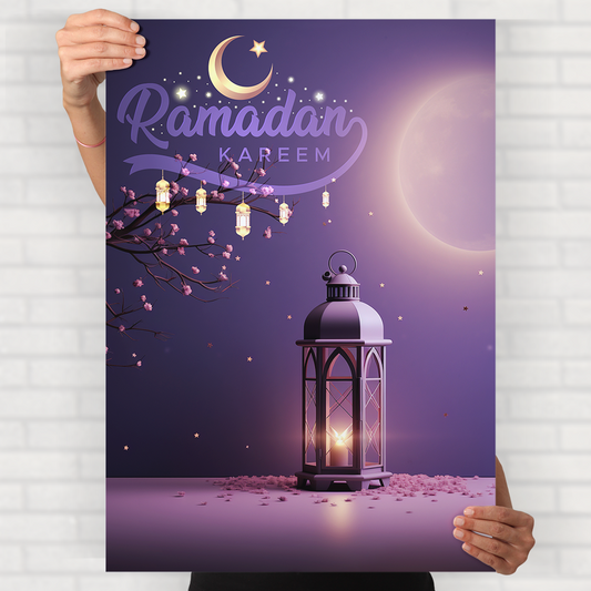 Purple Ramadan Kareem Poster