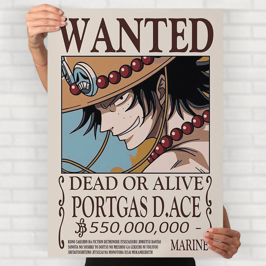 Wanted Portgas D. Ace Poster