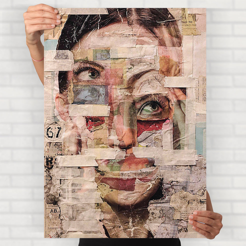 Newspaper Abstract Poster