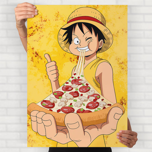 Pizza Luffy Poster