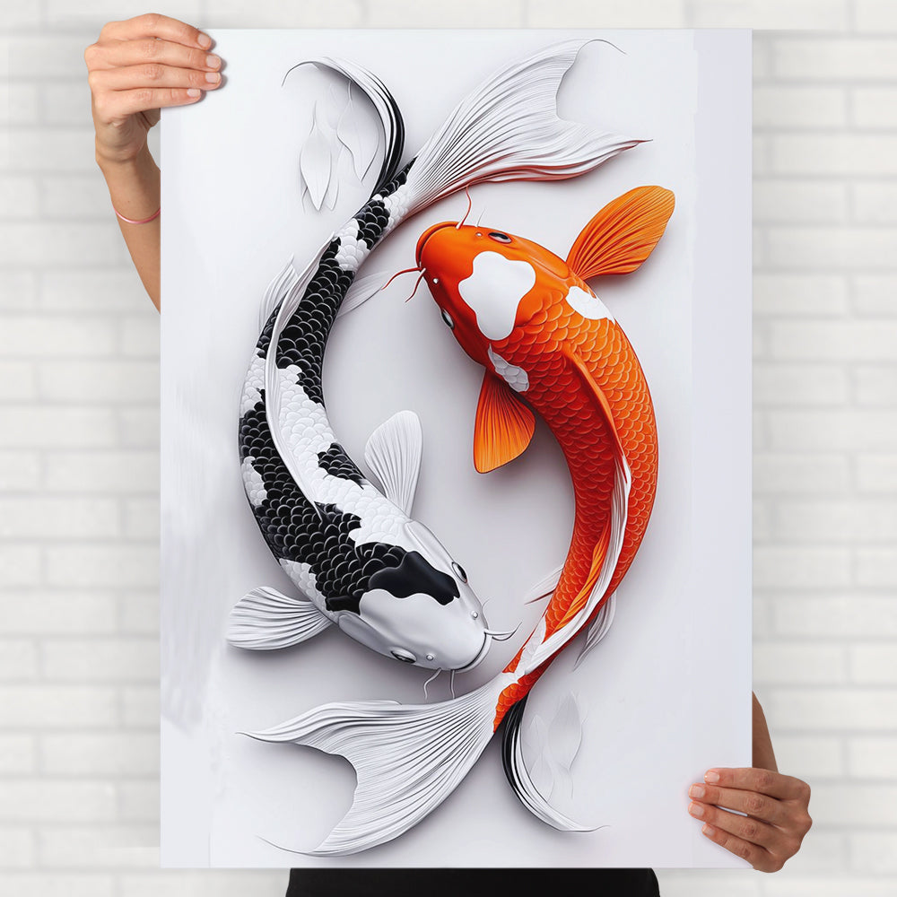 YinYang Gold Fish Poster