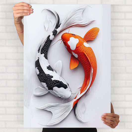 YinYang Gold Fish Poster
