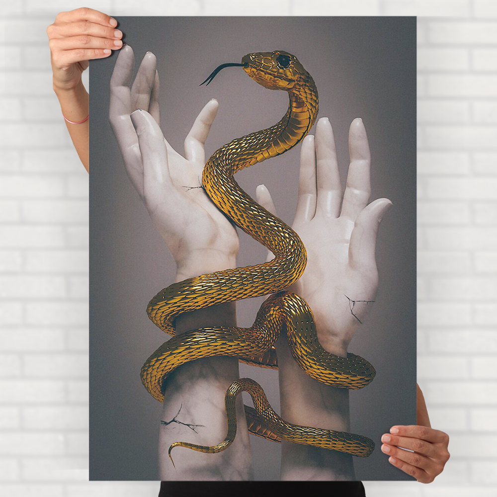 Hands Tied With Snakes Poster