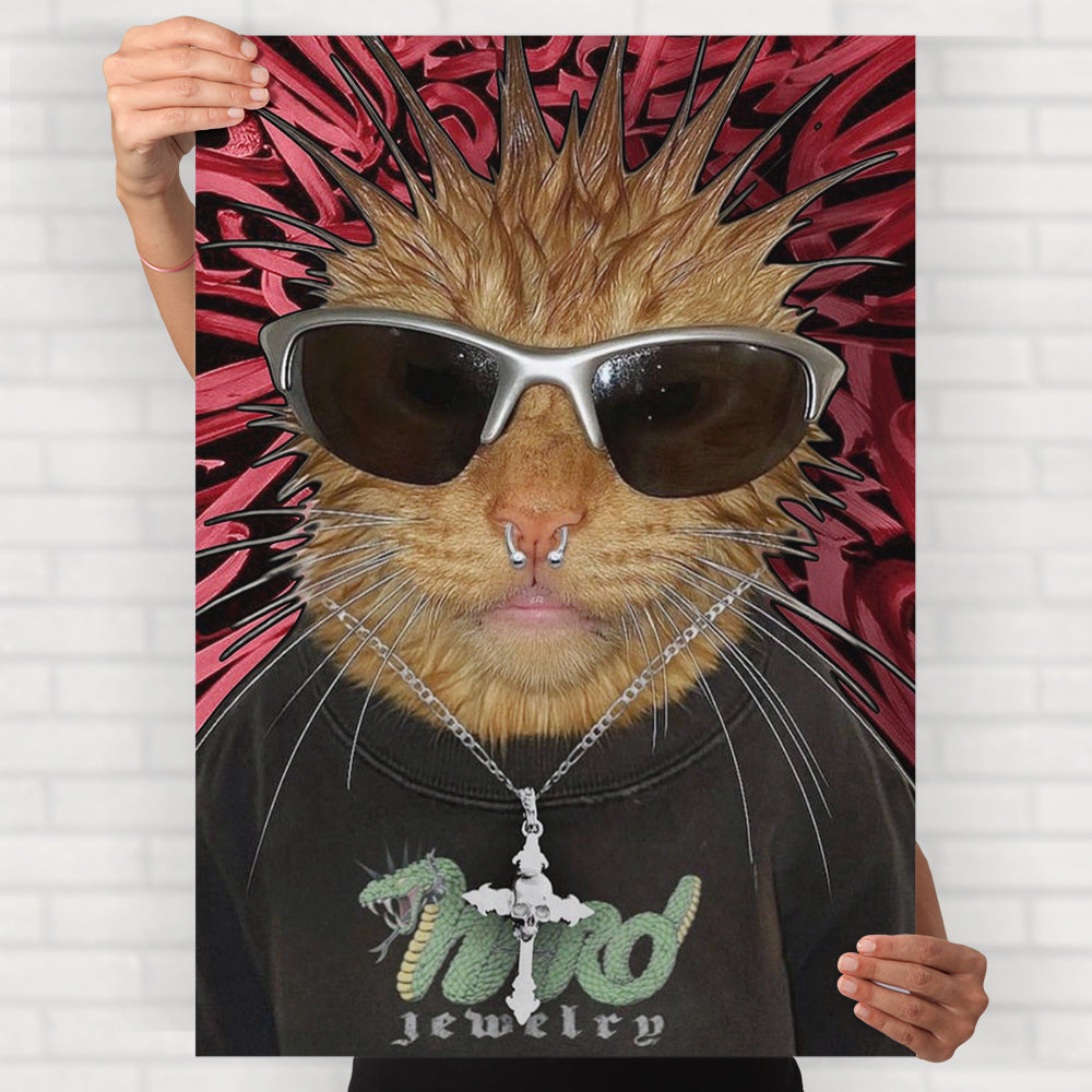 Gangsta Cat Poster