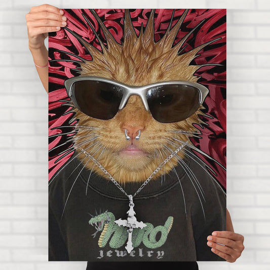 Gangsta Cat Poster