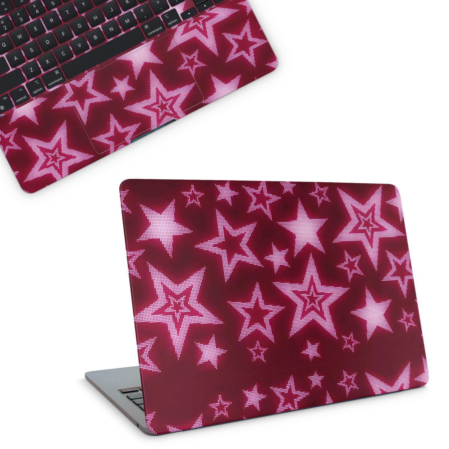y2k Pink Stars Macbook Skin