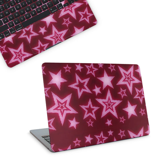 y2k Pink Stars Macbook Skin