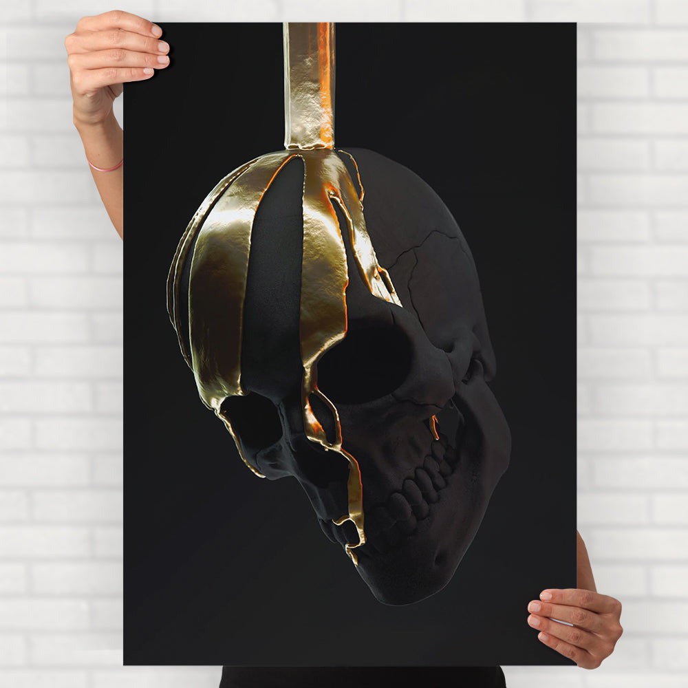 Golden Skull Poster