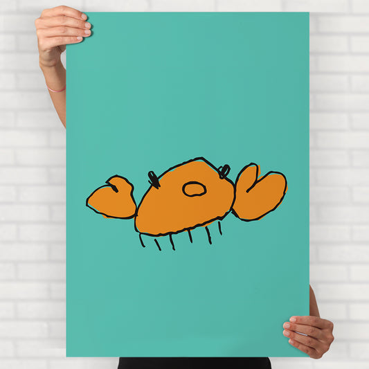Cute Crab Poster