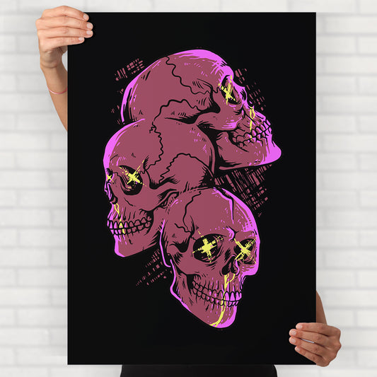 Aesthetic Pink Skull Poster