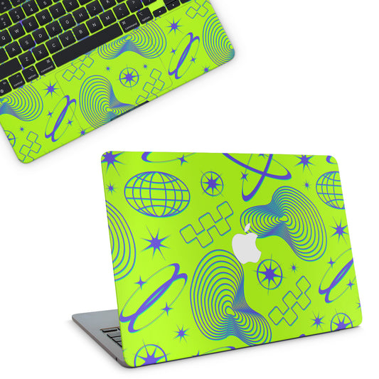 Green y2k Macbook Skin